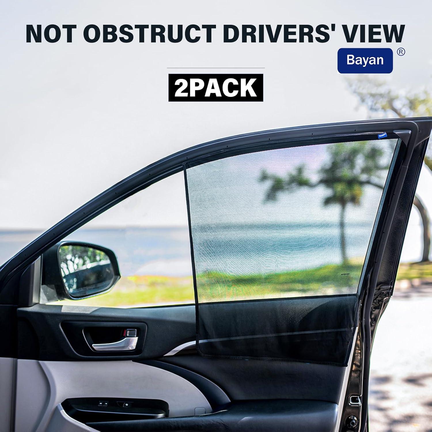 Cortina Solar Magnética Bayan para Ventana Lateral Conductor 2 Pzas