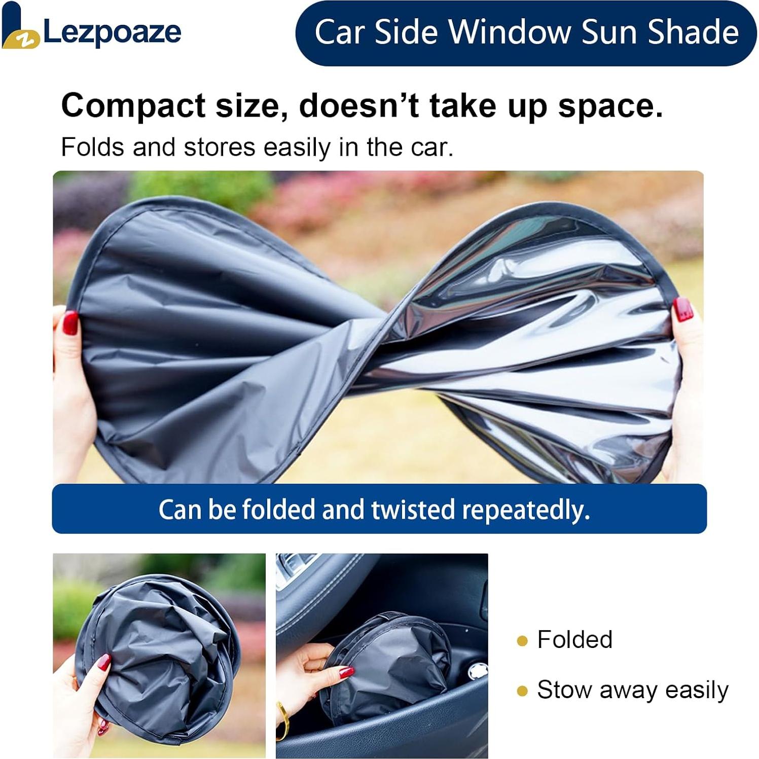 Sombrillas Laterales para Auto Lezpoaze - Protección UV - Ajuste Universal