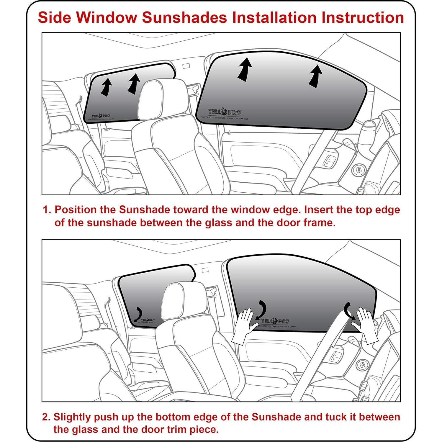 Parasoles Laterales Delanteros YelloPro Auto para Ford E-Series 1992-2025