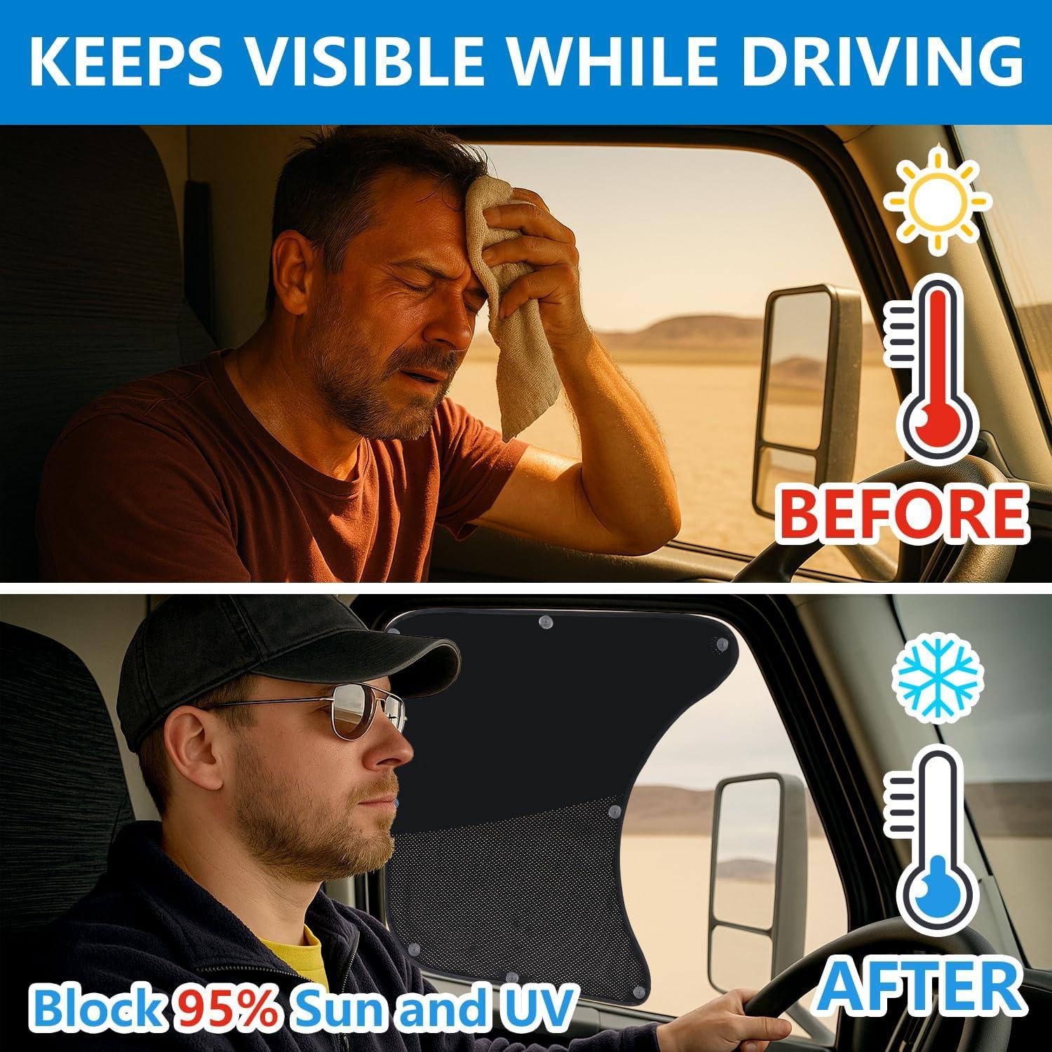 Protector Solar Ventana Lateral Camión Semi GOLPEW 60x50cm