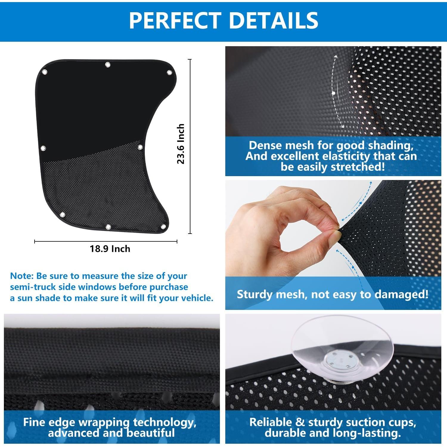 Protector Solar Ventana Lateral Camión Semi GOLPEW 60x50cm