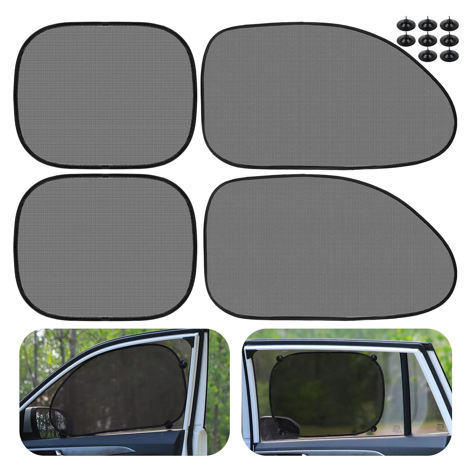 Sombrillas para Ventanas de Auto Tallew 4 Piezas Protector Solar
