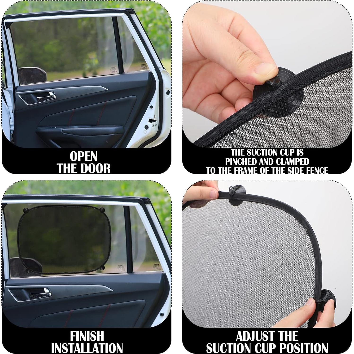 Sombrillas para Ventanas de Auto Tallew 4 Piezas Protector Solar
