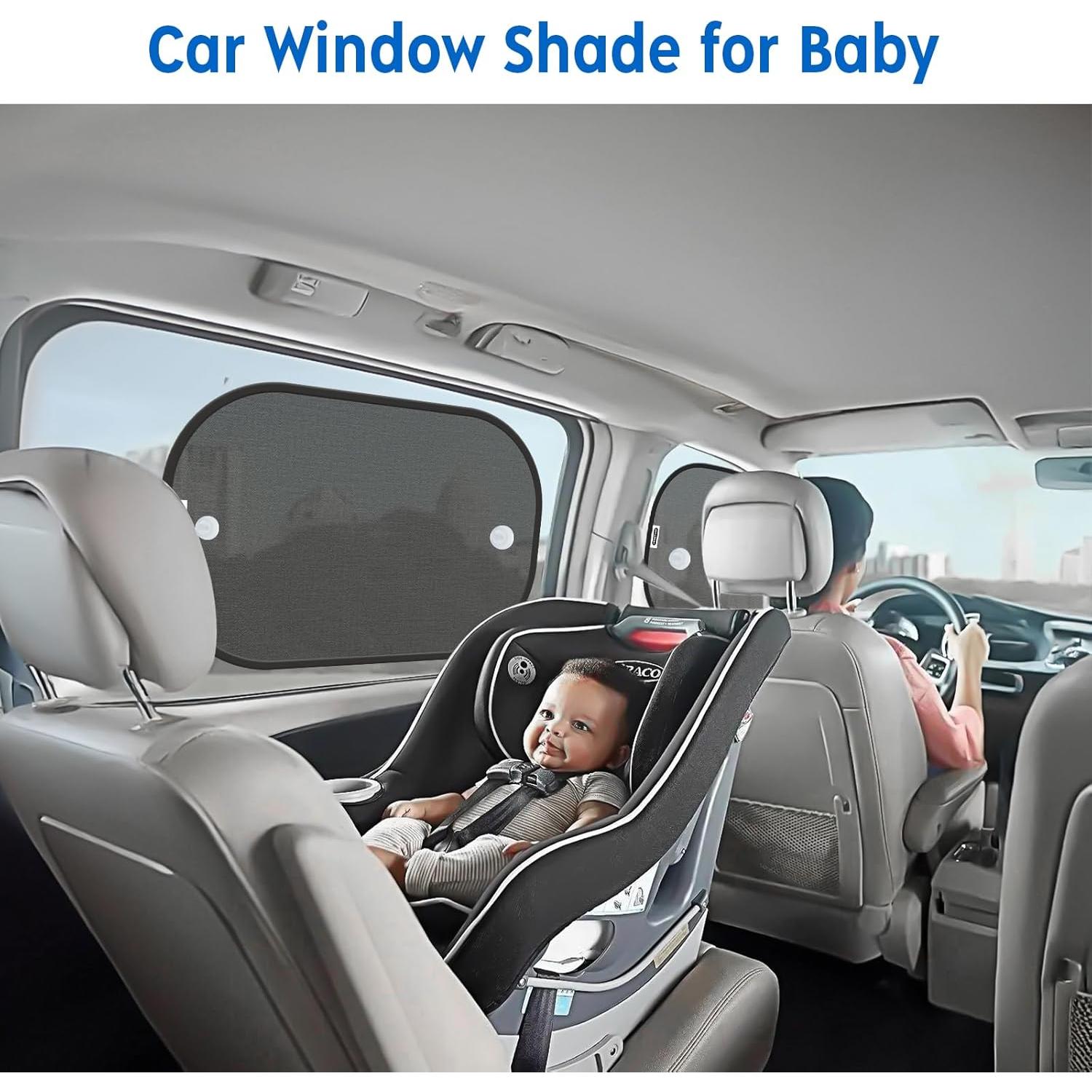 Sombrillas para Ventanas de Auto COOCTECH 48x30 cm (4 Pzas)