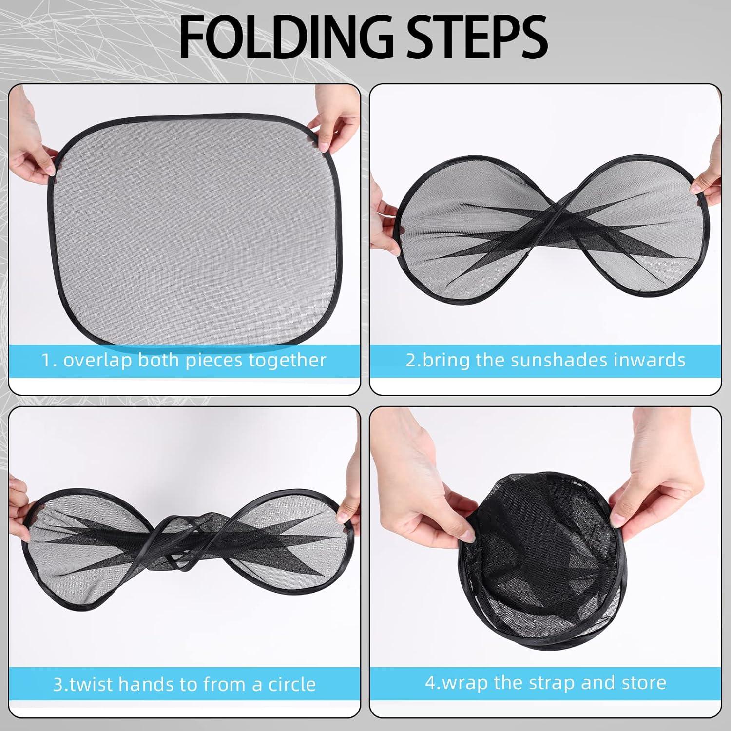 Juego de 5 Sombrillas para Ventanas de Automóvil Tallew UV