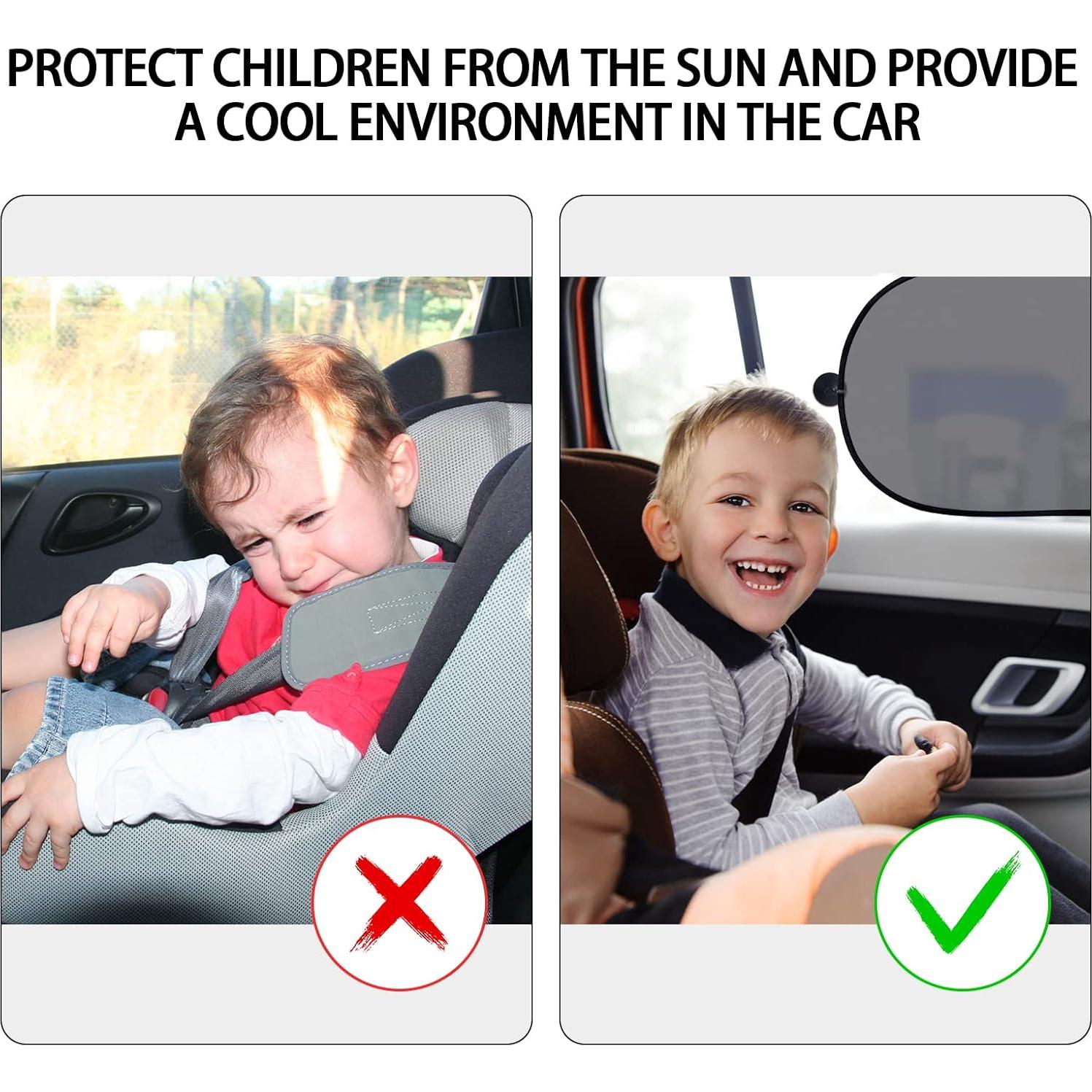 Juego de 5 Sombrillas para Ventanas de Automóvil Tallew UV