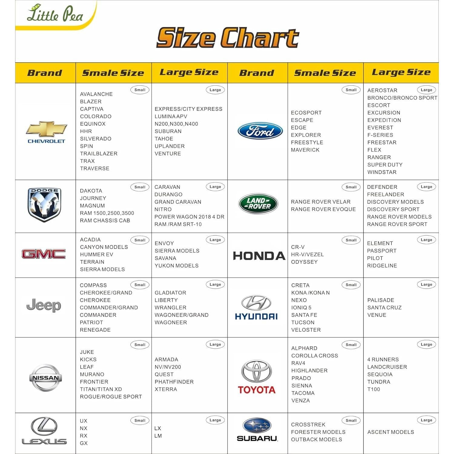 Pantallas de Ventana Frontal Little Pea para SUV y Furgonetas