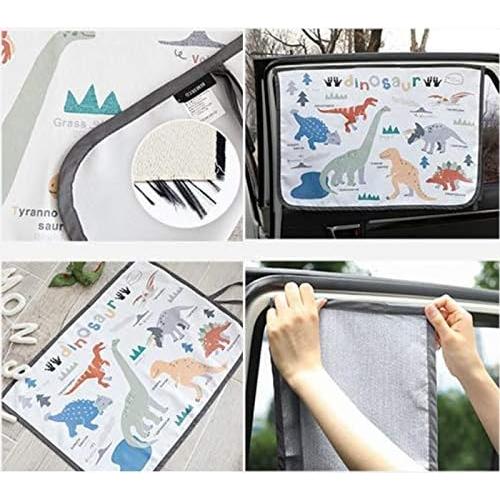 Cortina Magnética Bebedeco para Ventana de Coche - 95% UV, Dinosaurio