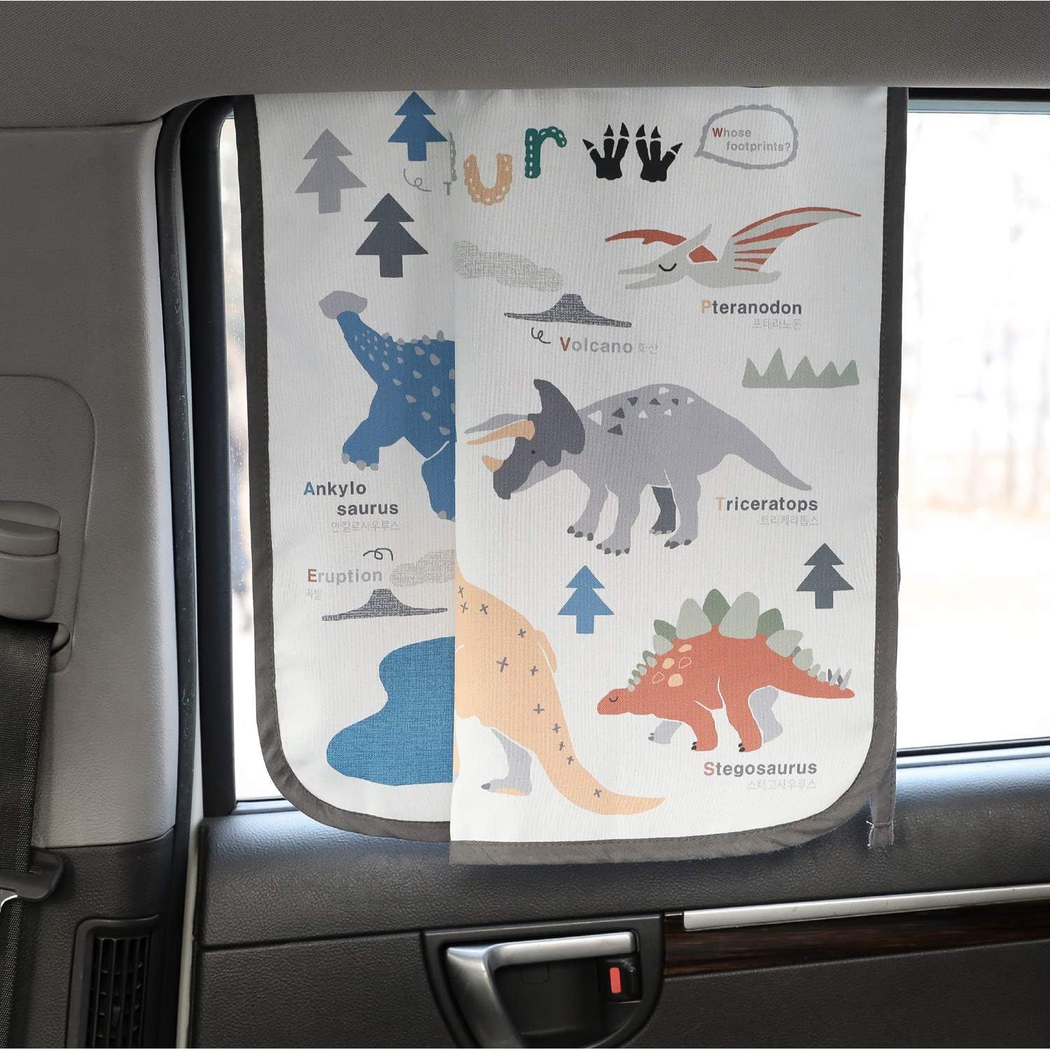 Cortina Magnética Bebedeco para Ventana de Coche - 95% UV, Dinosaurio