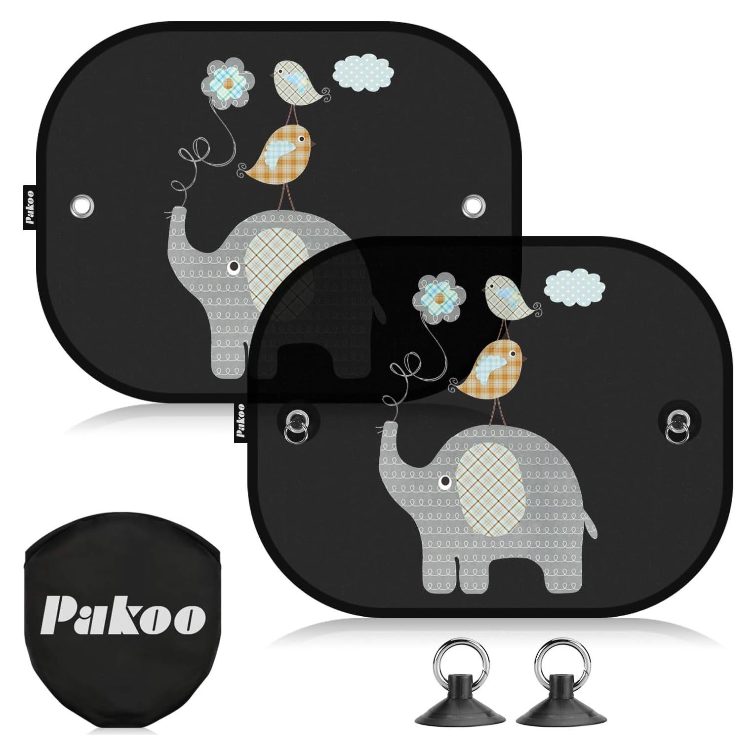 Sombrillas para Coche Pakoo 2 Pzas 45x35.5 cm Protección UV