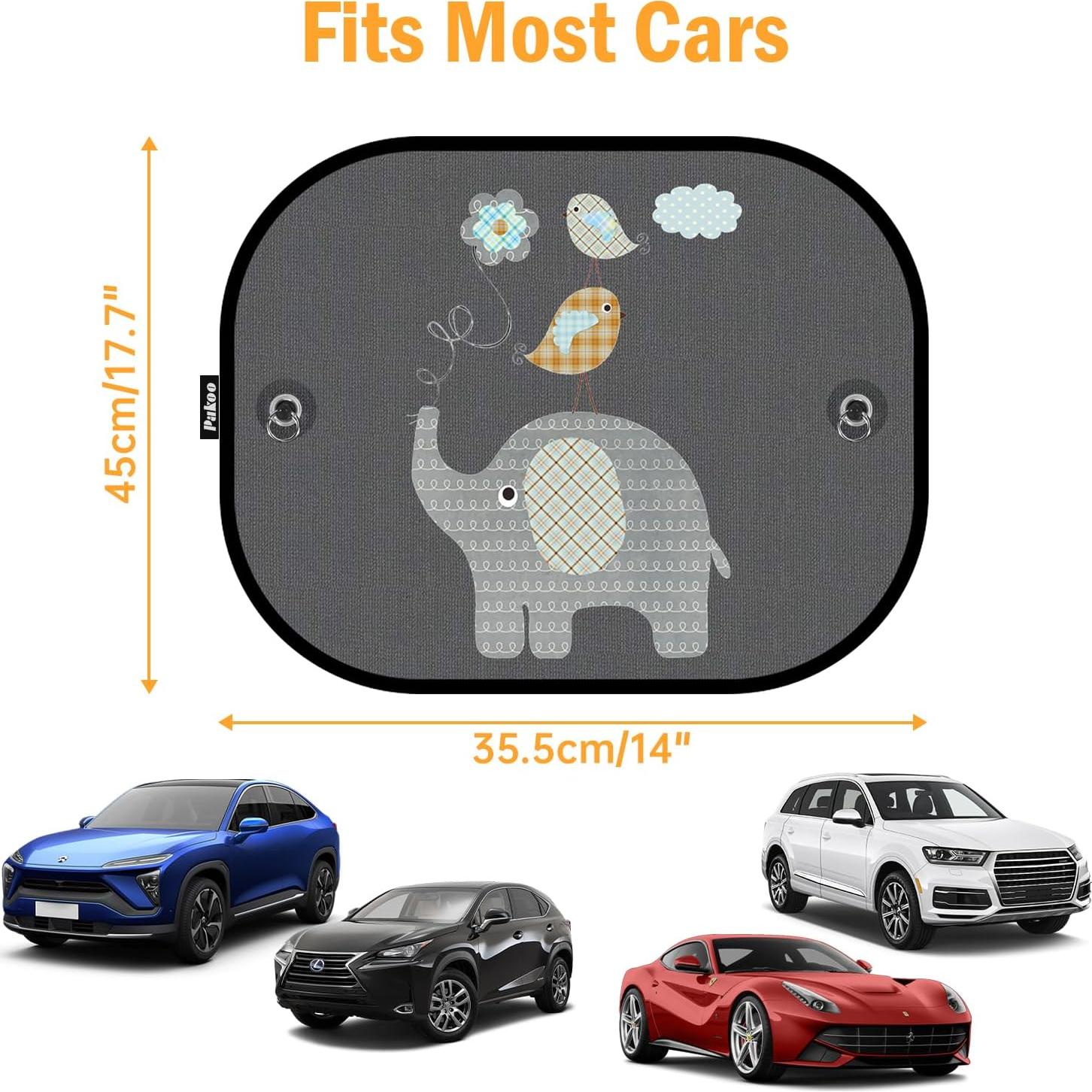 Sombrillas para Coche Pakoo 2 Pzas 45x35.5 cm Protección UV