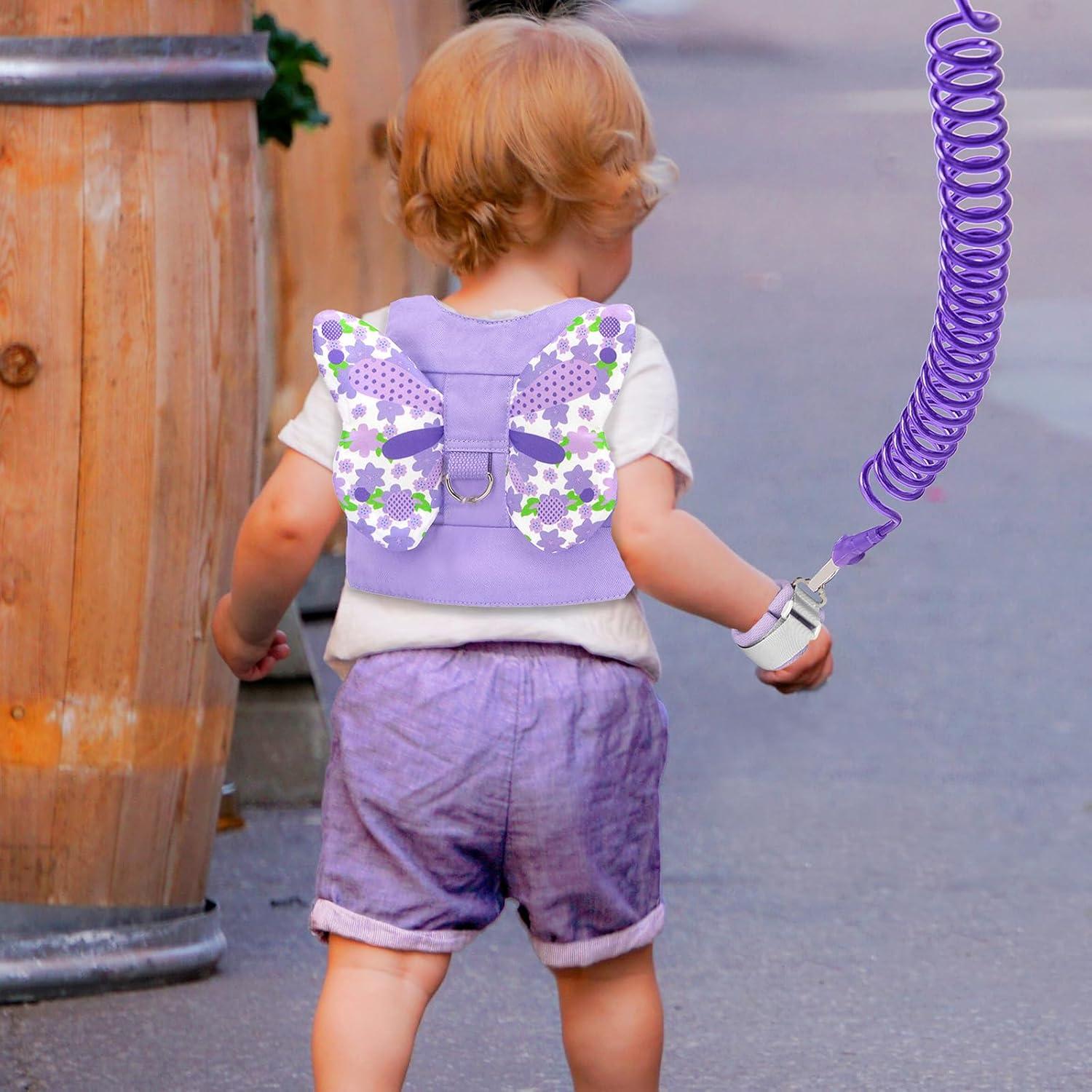 Arnés Antipérdida para Niños Accmor Mariposa Rosa y Púrpura
