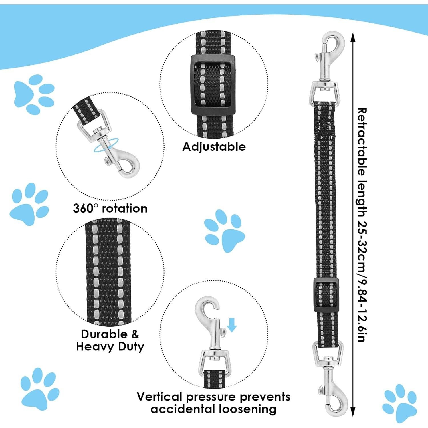 Clips de Nylon Reflectante Cobee para Collar de Perro, 2 Pcs