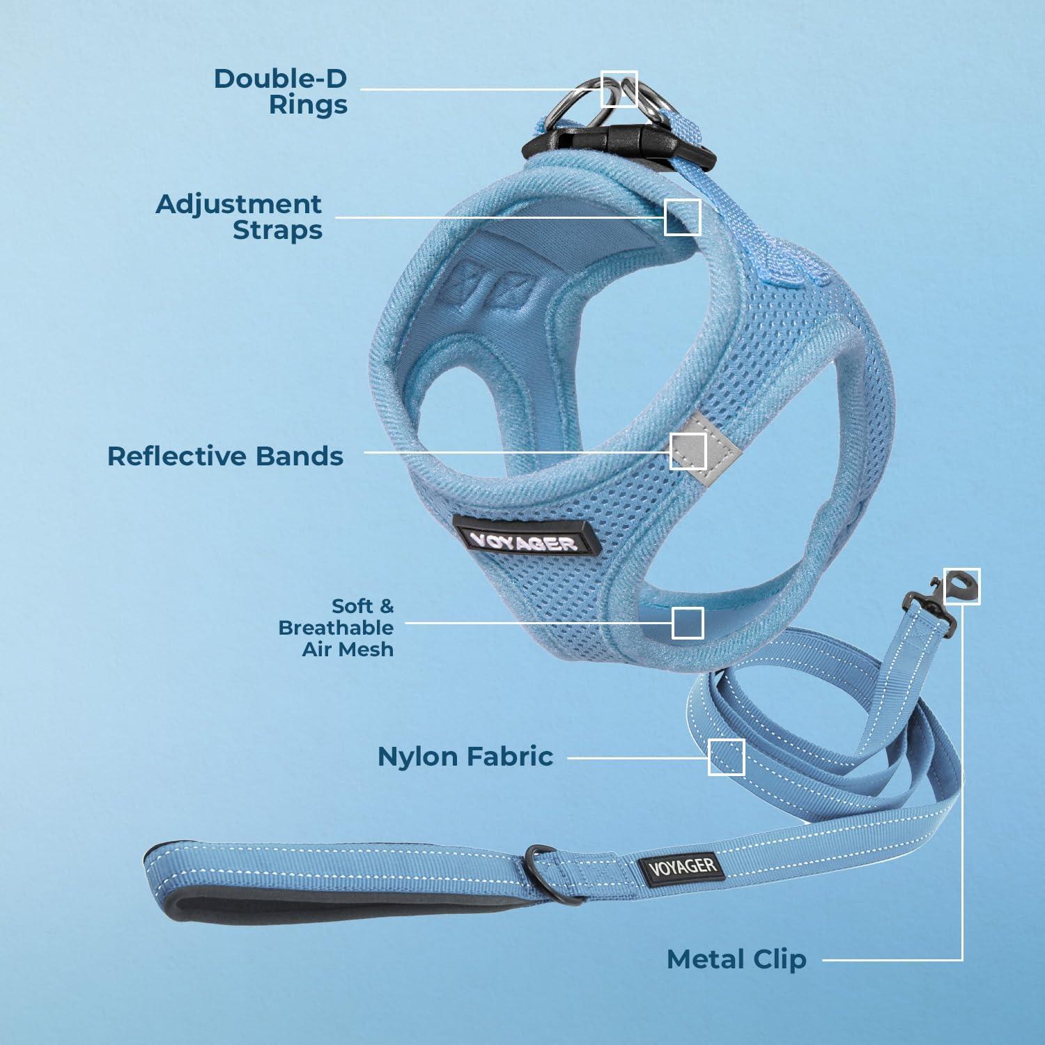 Arnés de Malla Todo Clima Best Pet Supplies Azul Bebé S