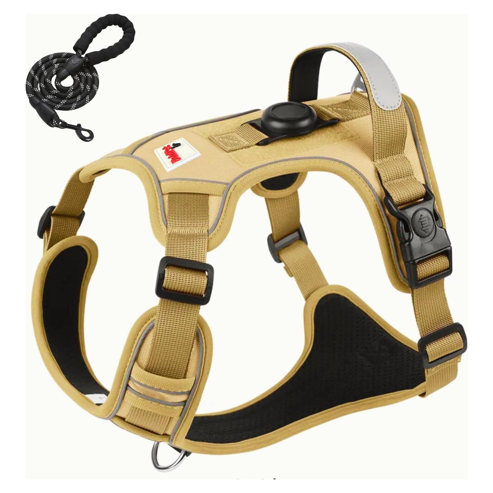 Arnés para Perro BOLDPET con Soporte para Airtag - Grande KHAKI