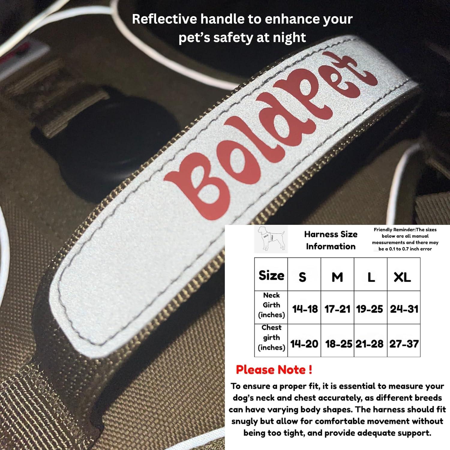 Arnés para Perro BOLDPET con Soporte para Airtag - Grande KHAKI