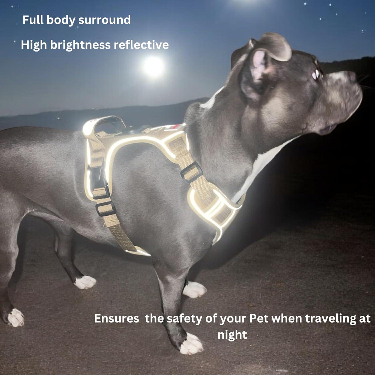 Arnés para Perro BOLDPET con Soporte para Airtag - Grande KHAKI