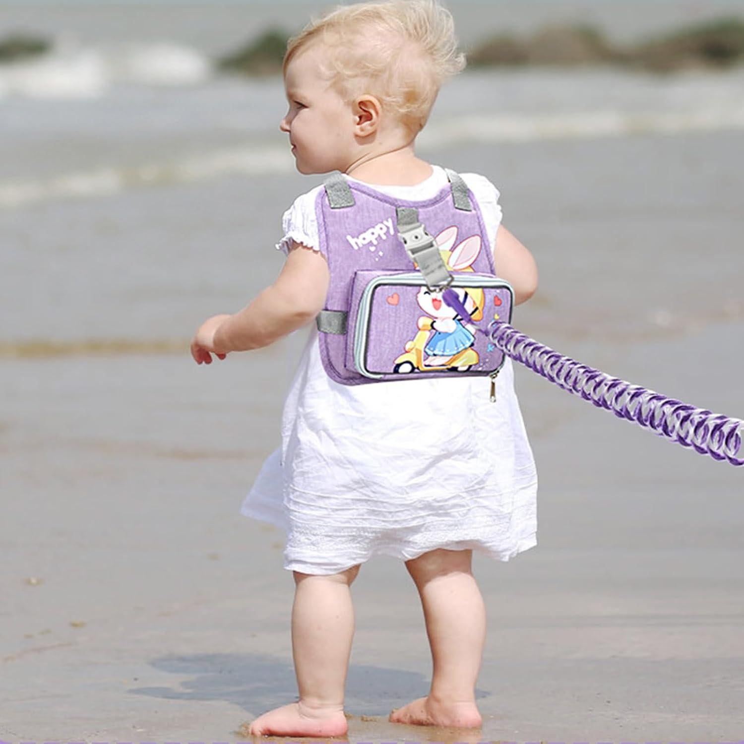 Accmor Arnés Antipérdida para Niños Pequeños Conejo Púrpura