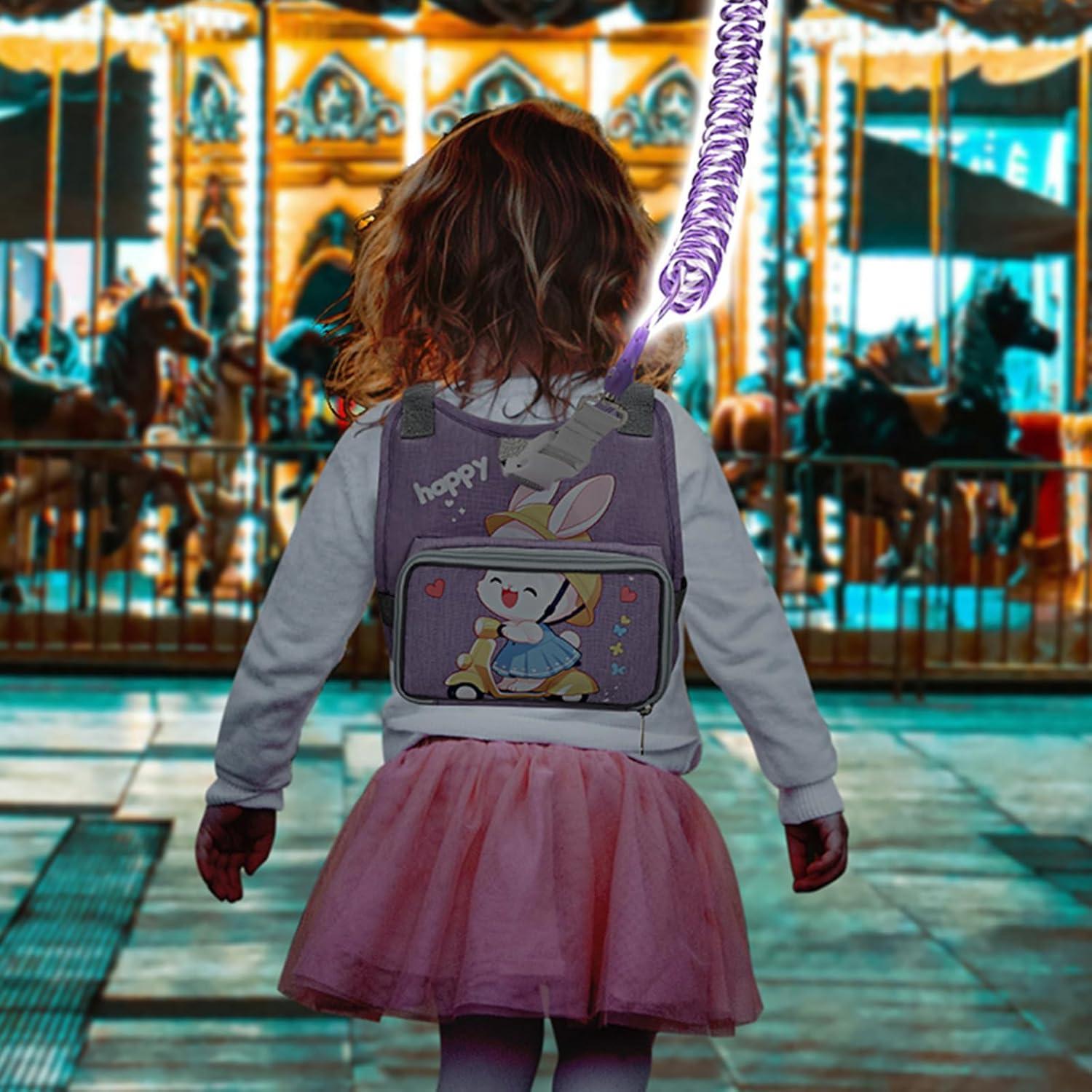 Accmor Arnés Antipérdida para Niños Pequeños Conejo Púrpura