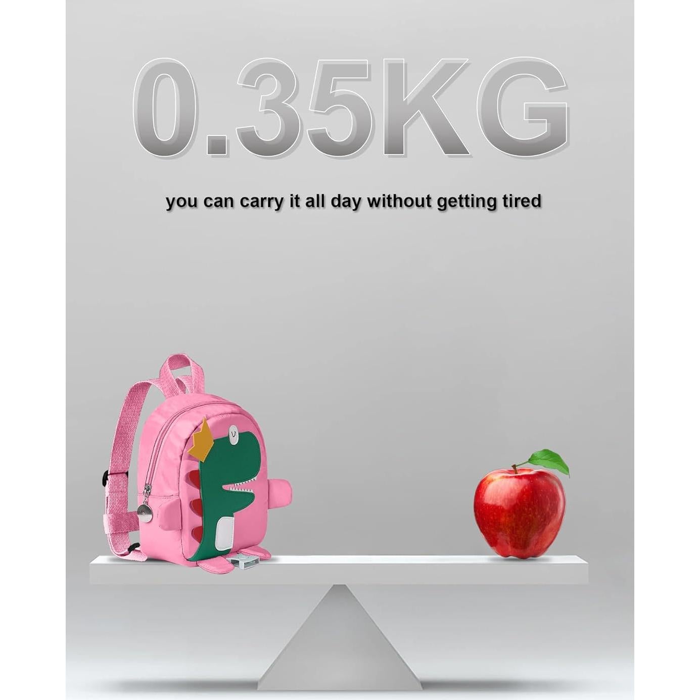 Arnés de Seguridad para Niños 3 en 1 con Mochila Dinosaurio Rosa