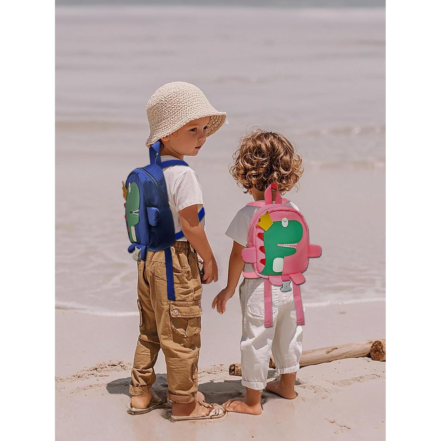 Arnés de Seguridad para Niños 3 en 1 con Mochila Dinosaurio Rosa