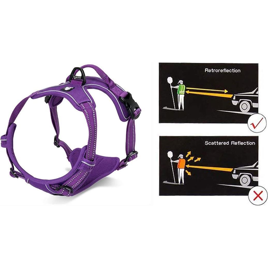 Arnés para Perros JUXZH Truelove L Púrpura Reflectante