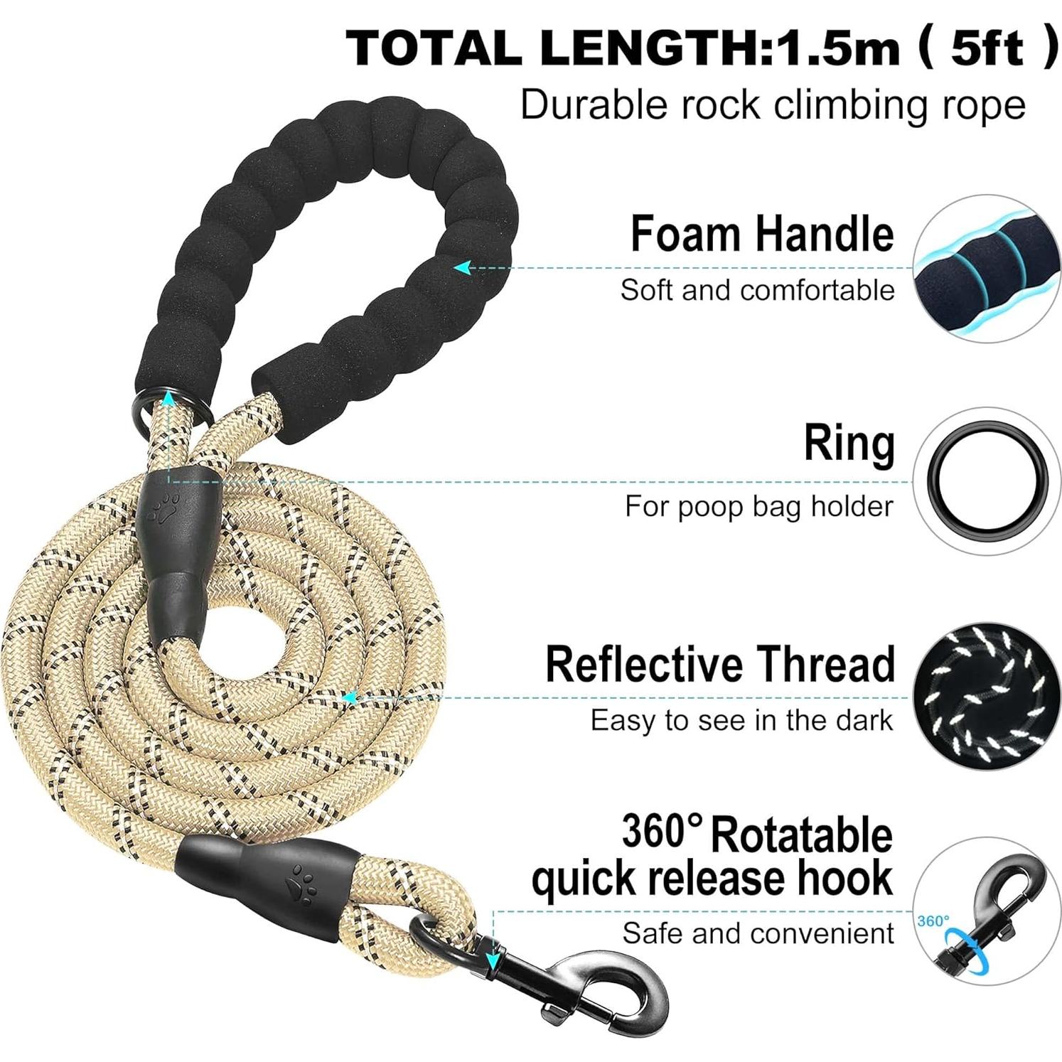 Arnés para Perro Haapaw S Beige Ajustable Reflectante