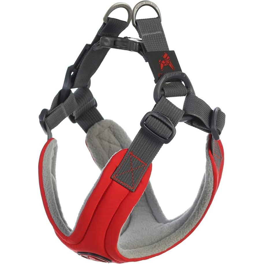 Arnés Gooby Escape Free Viscoelástico Rojo Pequeño 30-47 cm