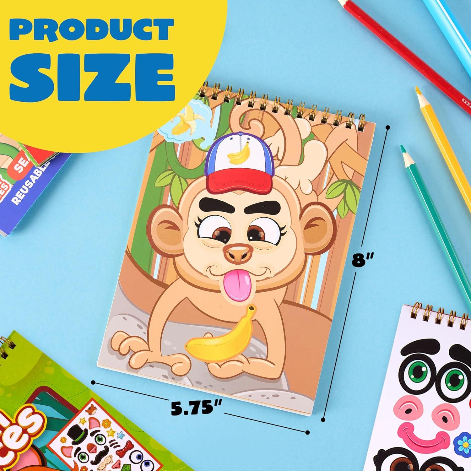 Libros de Calcomanías Reutilizables JOYIN - Safari, Granja, Mar