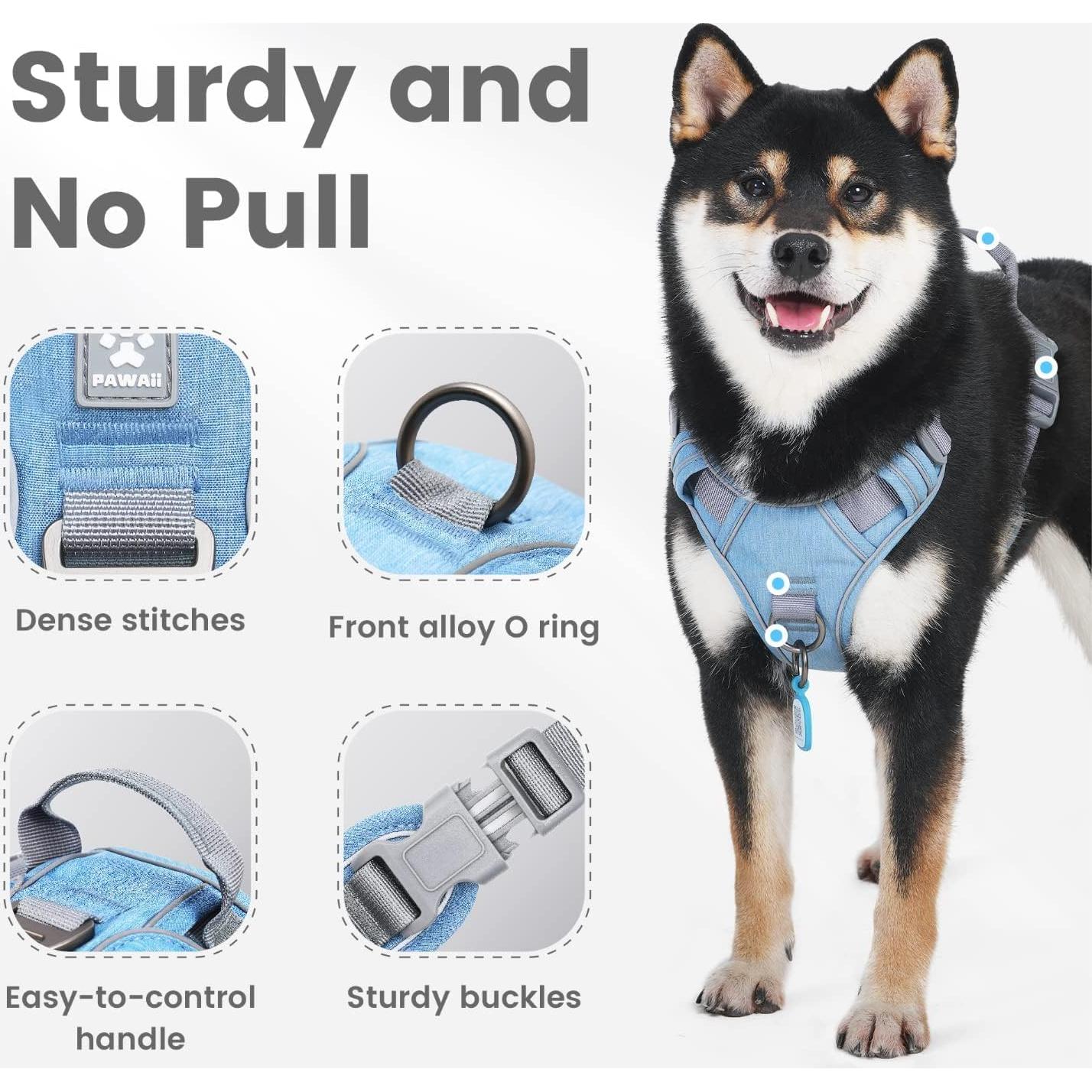 Arnés para Perros Pawaii XS Ajustable Reflectante Sin Tirones