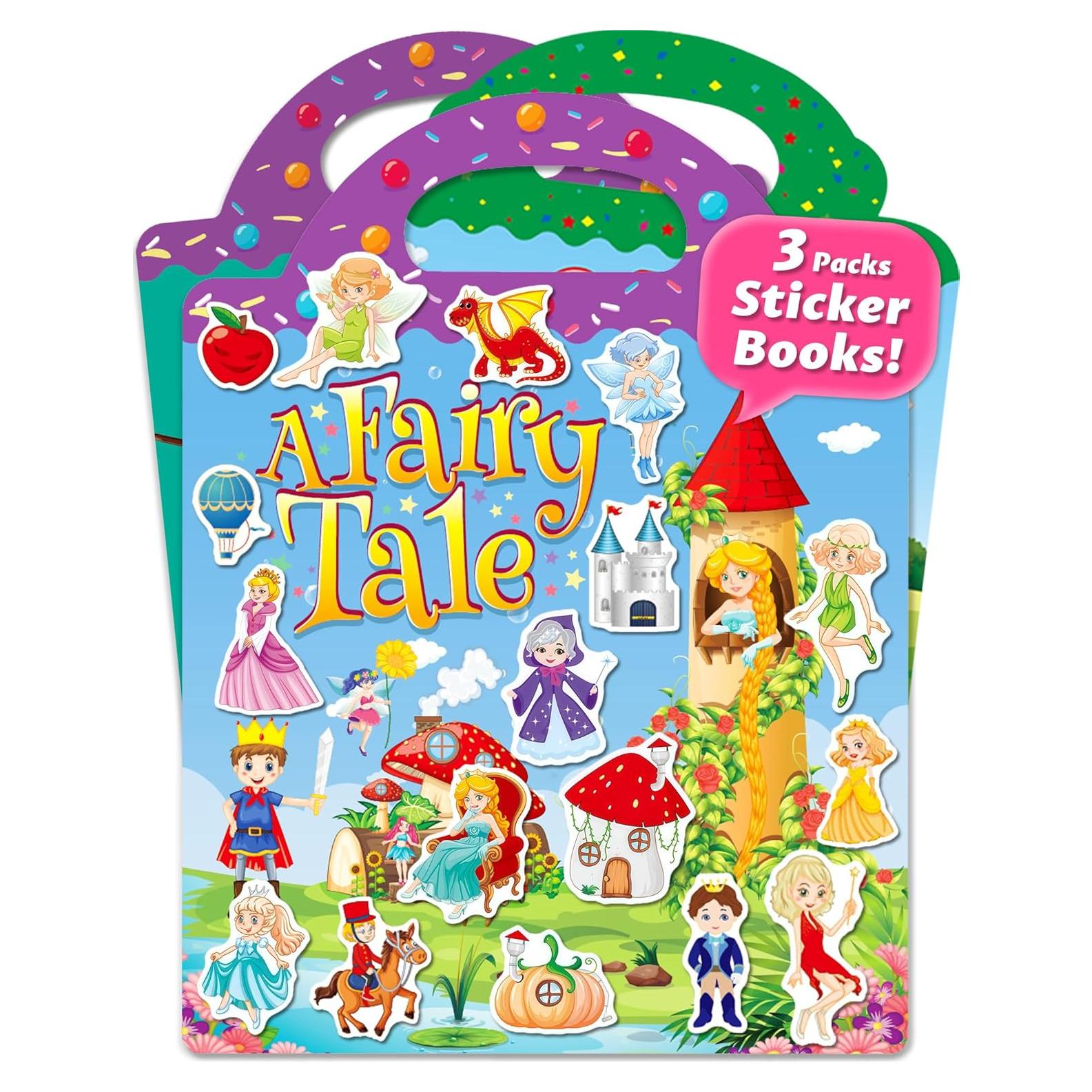 Libro de Pegatinas Reutilizables Walenced 115 Piezas 2-4 Años