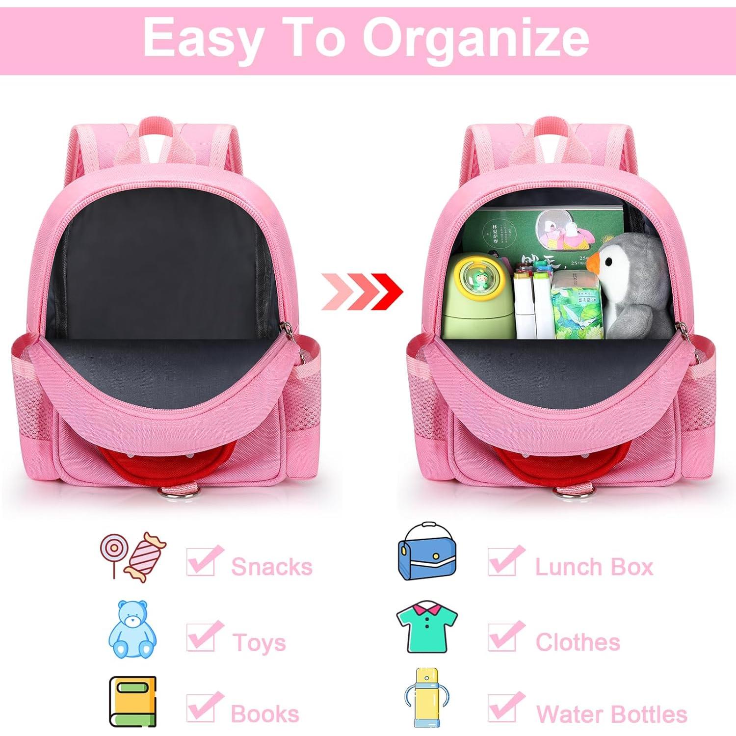 Mochila Infantil con Correa Accmor Fresa Rosa 1-3 Años