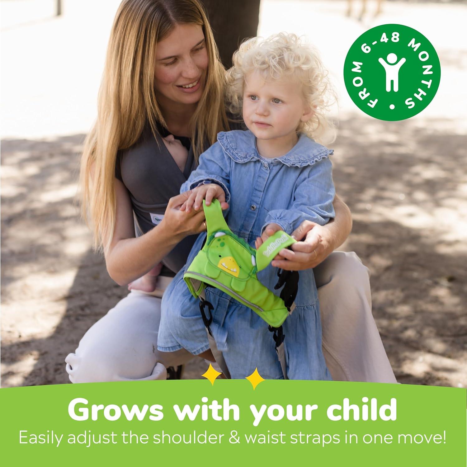 Correa para Niños Trunki Dudley Dinosaurio Verde - Arnés de Seguridad