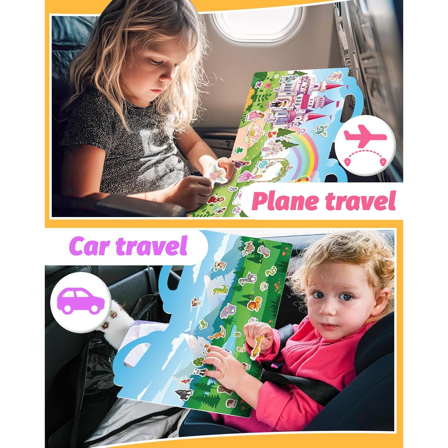 Libro de Pegatinas Reutilizables Walenced 6 Temas 2-4 Años