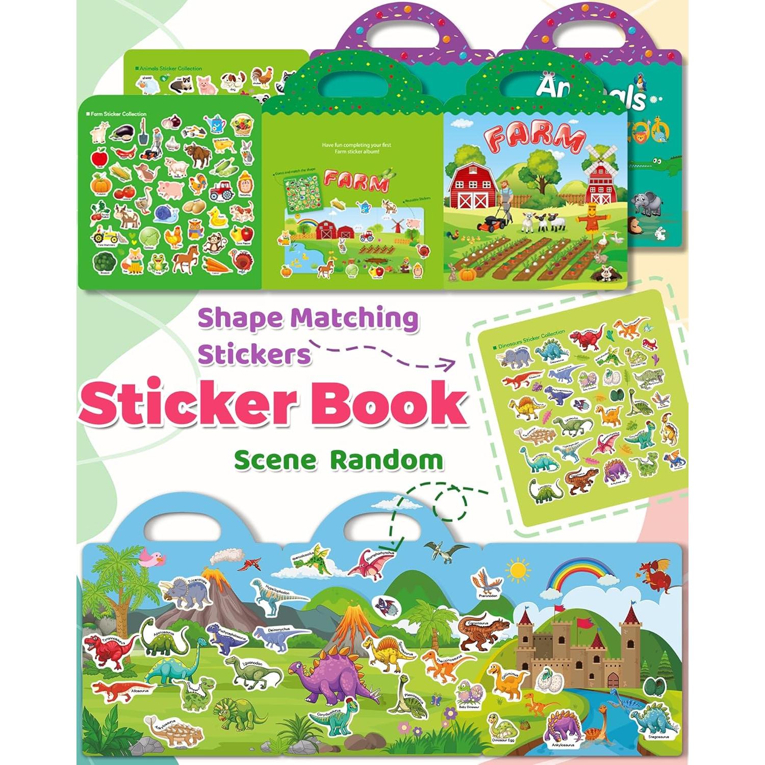 Paquete de 3 Libros de Pegatinas Reutilizables Oomloid