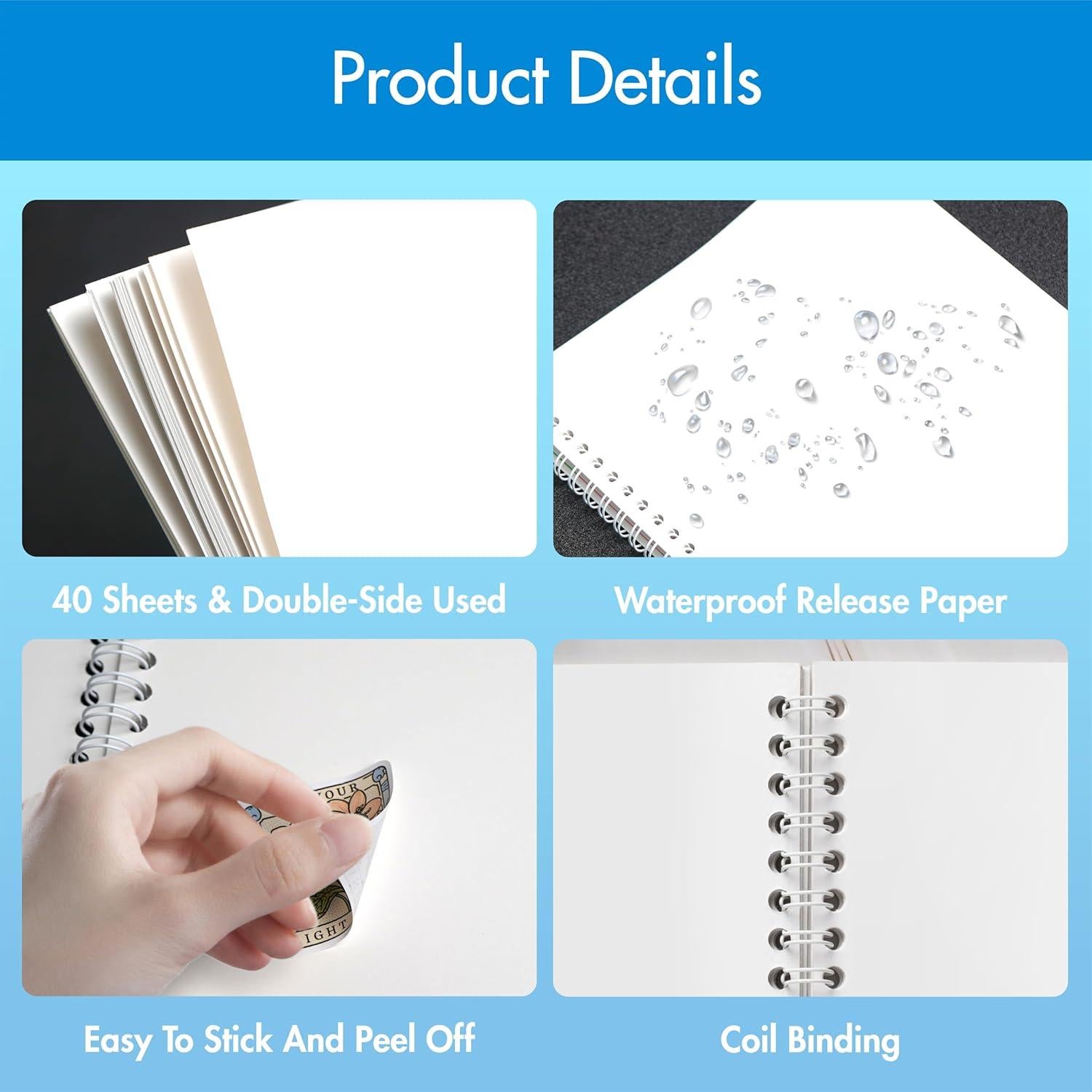 Álbum de Stickers Reutilizable Hebayy B5 80 Páginas