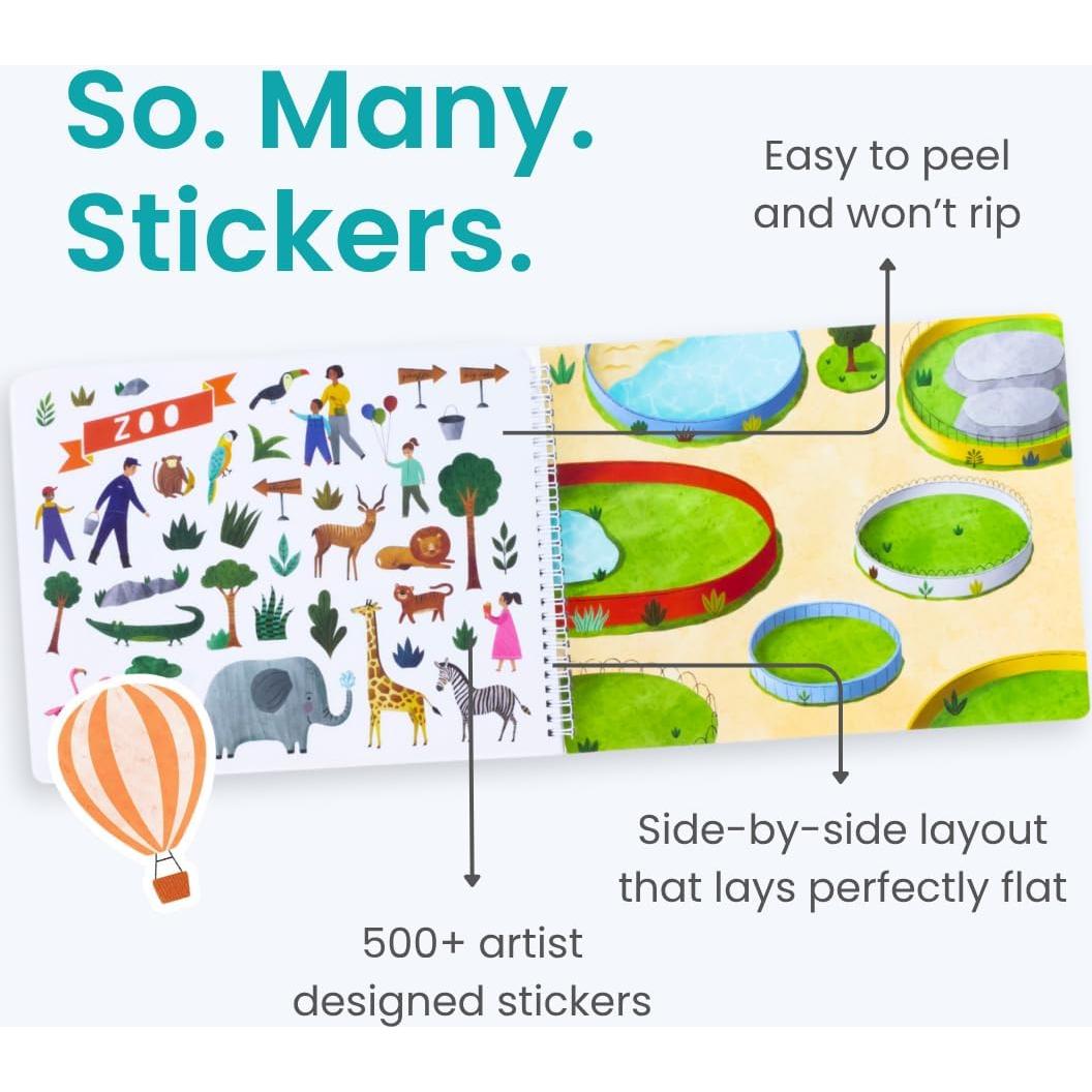 Libro de Stickers CUPKIN Todo Alrededor de la Ciudad 500+ Stickers