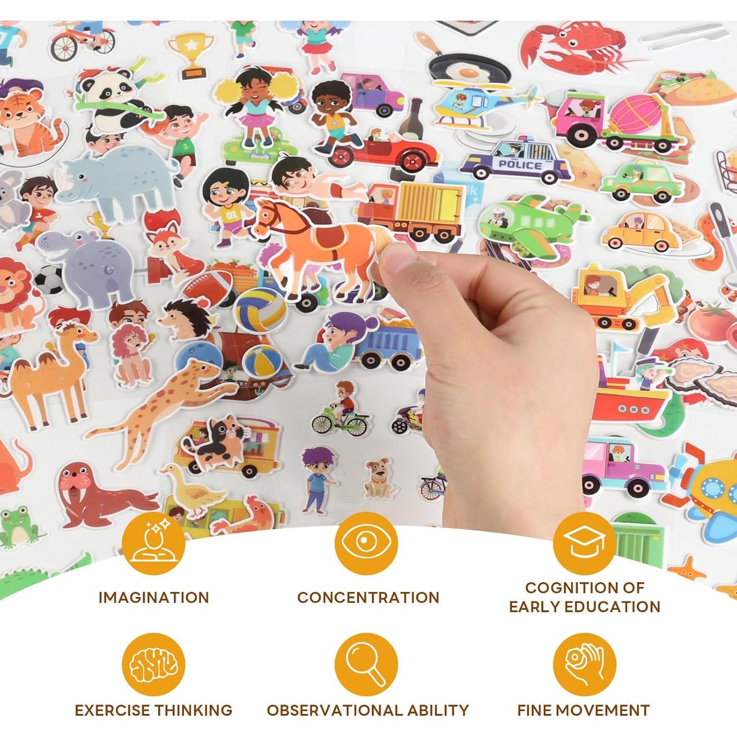 Libro de Pegatinas Reutilizables OCOUYVD Cocina Divertida