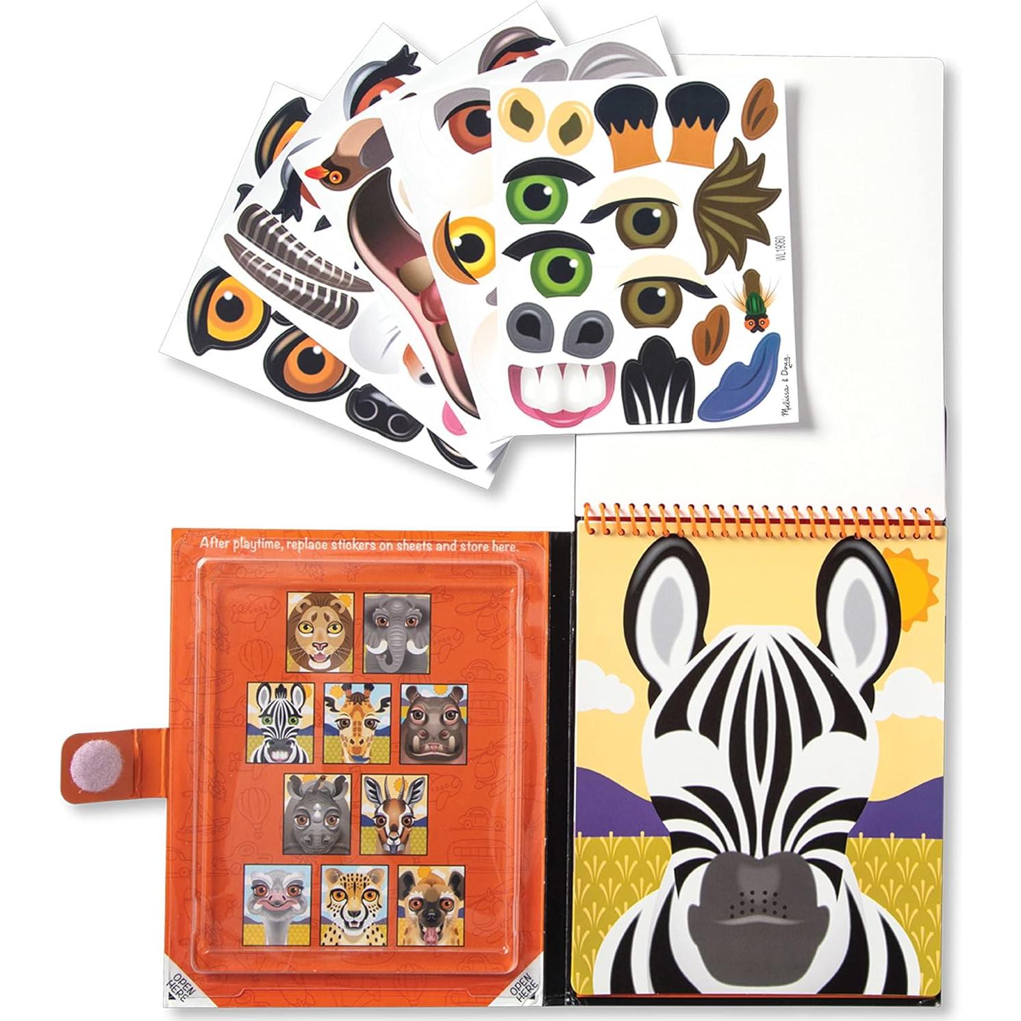 Bloc de Pegatinas Reutilizables Melissa & Doug Safari 66 Piezas