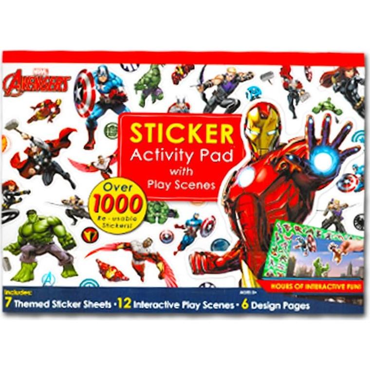 Papel de Actividad con Pegatinas Marvel Bendon 1000 Piezas