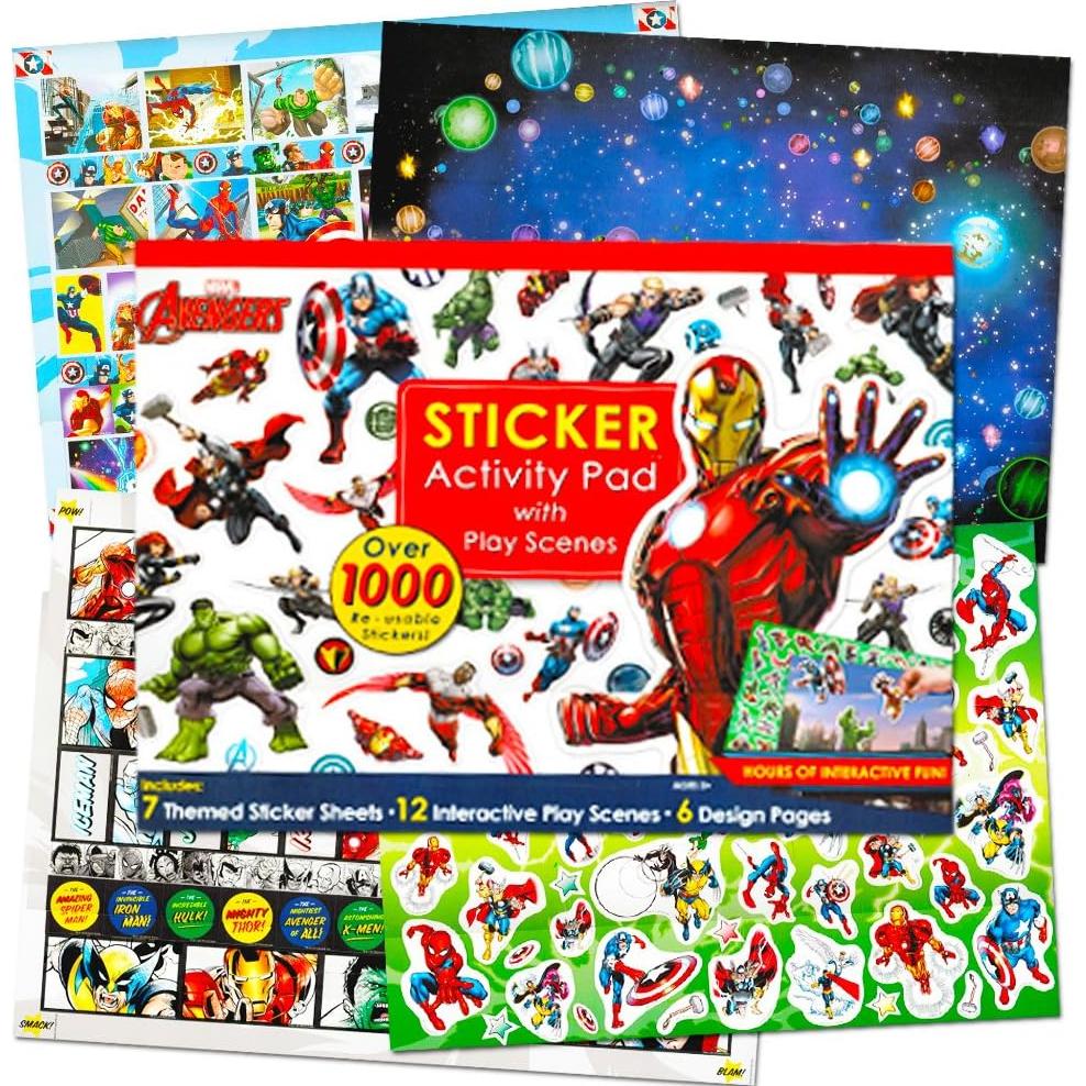 Papel de Actividad con Pegatinas Marvel Bendon 1000 Piezas