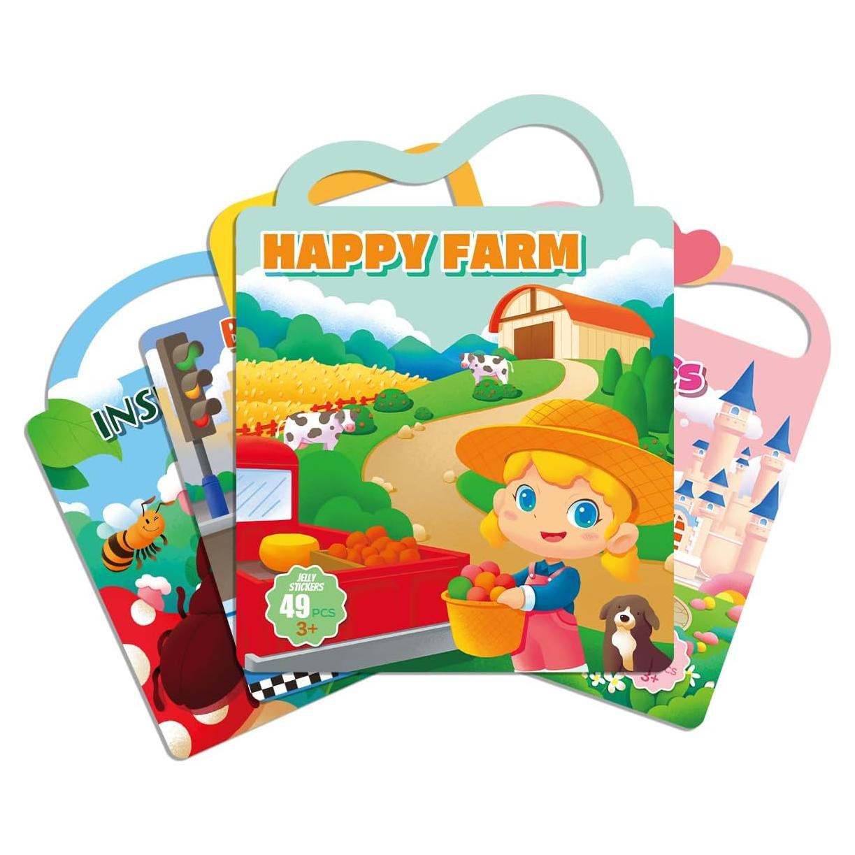 Libros de Pegatinas Reutilizables LILIBEL Granja 2-4 Años