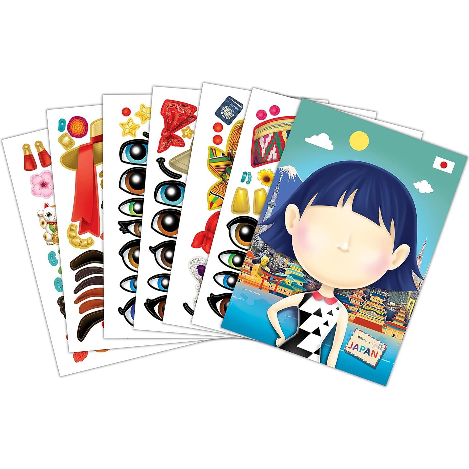 Libro de Pegatinas Reutilizables Bendon Alrededor del Mundo 32 Páginas