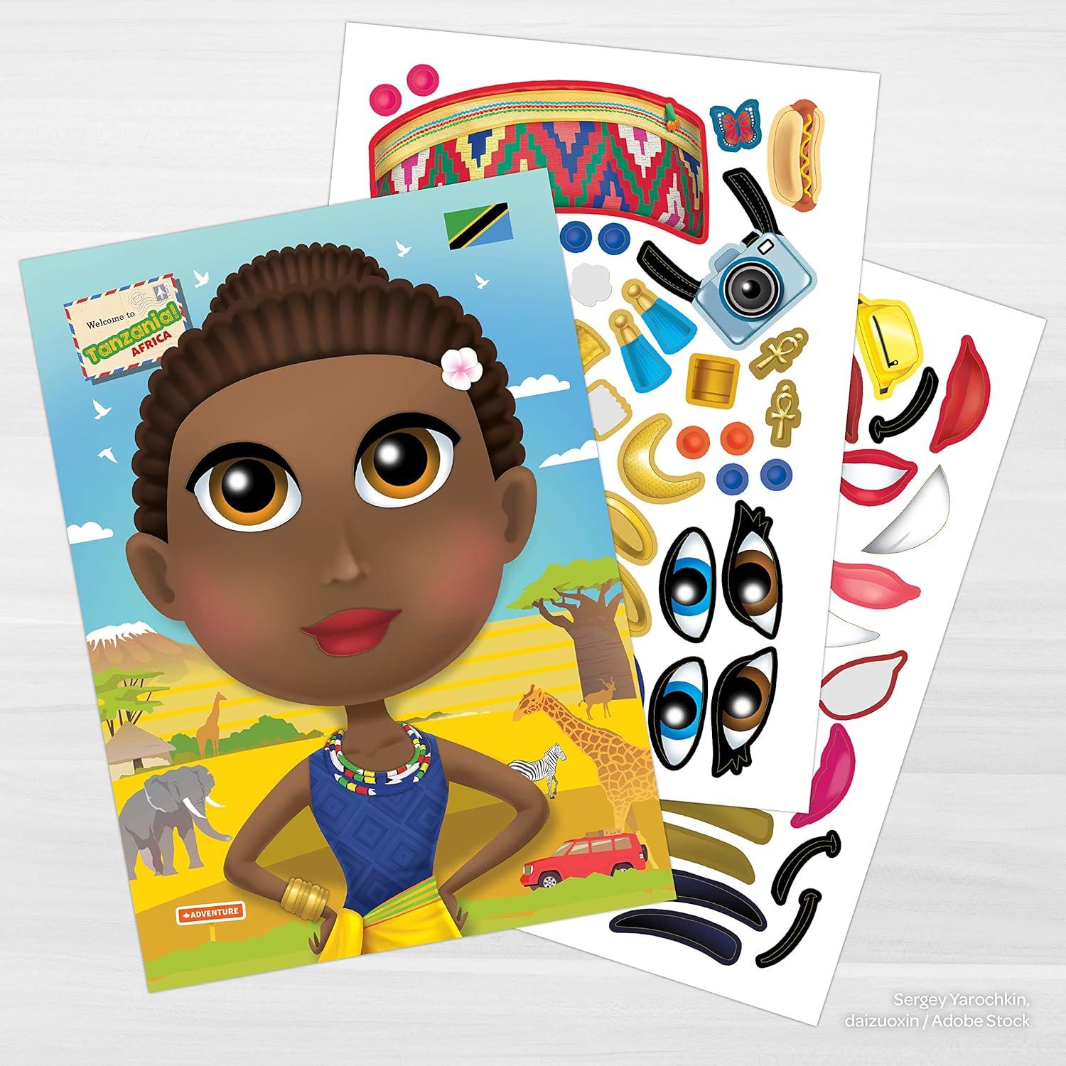 Libro de Pegatinas Reutilizables Bendon Alrededor del Mundo 32 Páginas