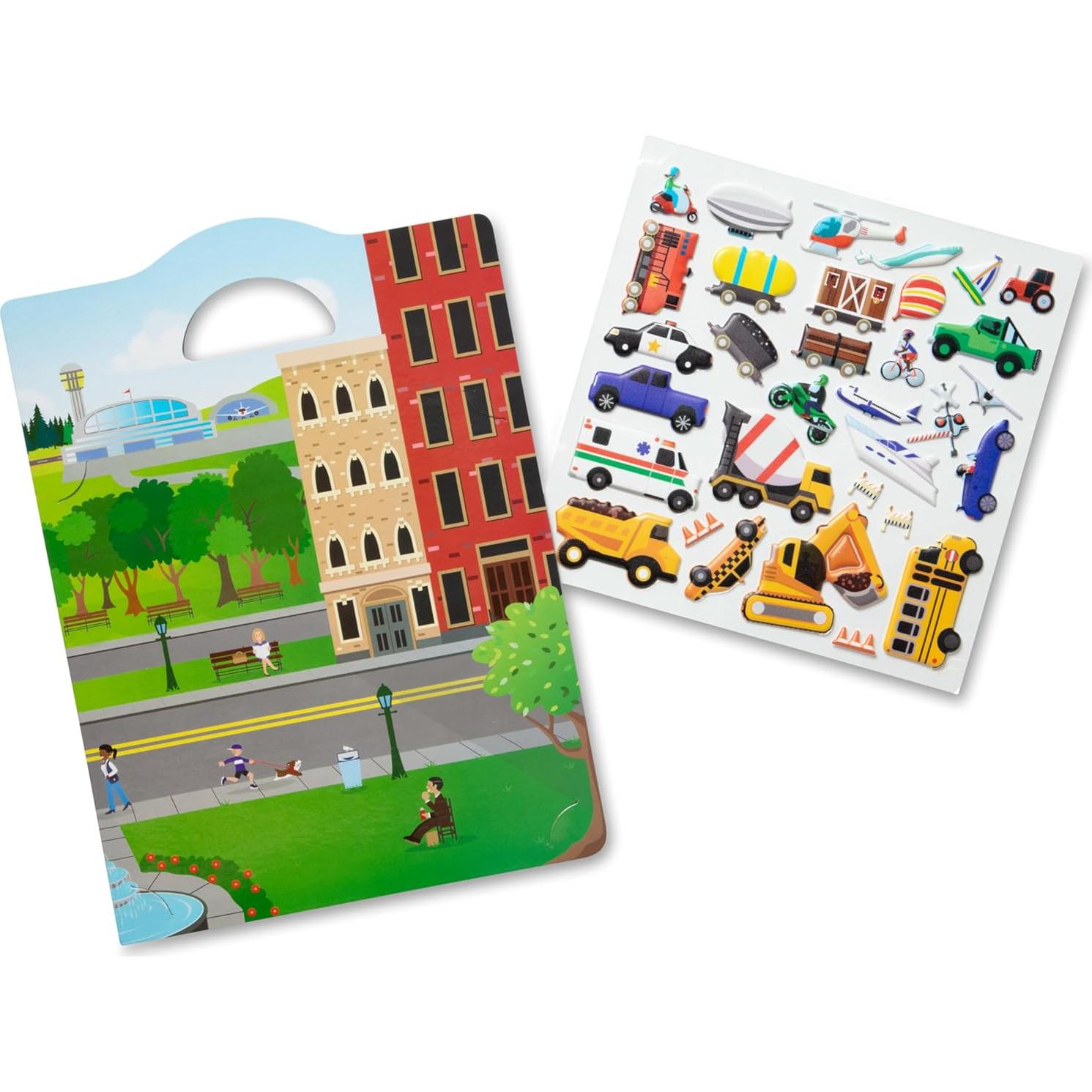 Juego de Stickers Puffy Reutilizables Melissa & Doug 32 Piezas