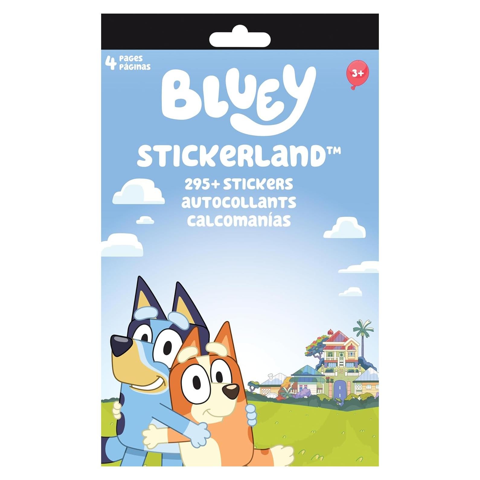 Pad de Pegatinas Bluey - 4 Páginas - 300 Stickers