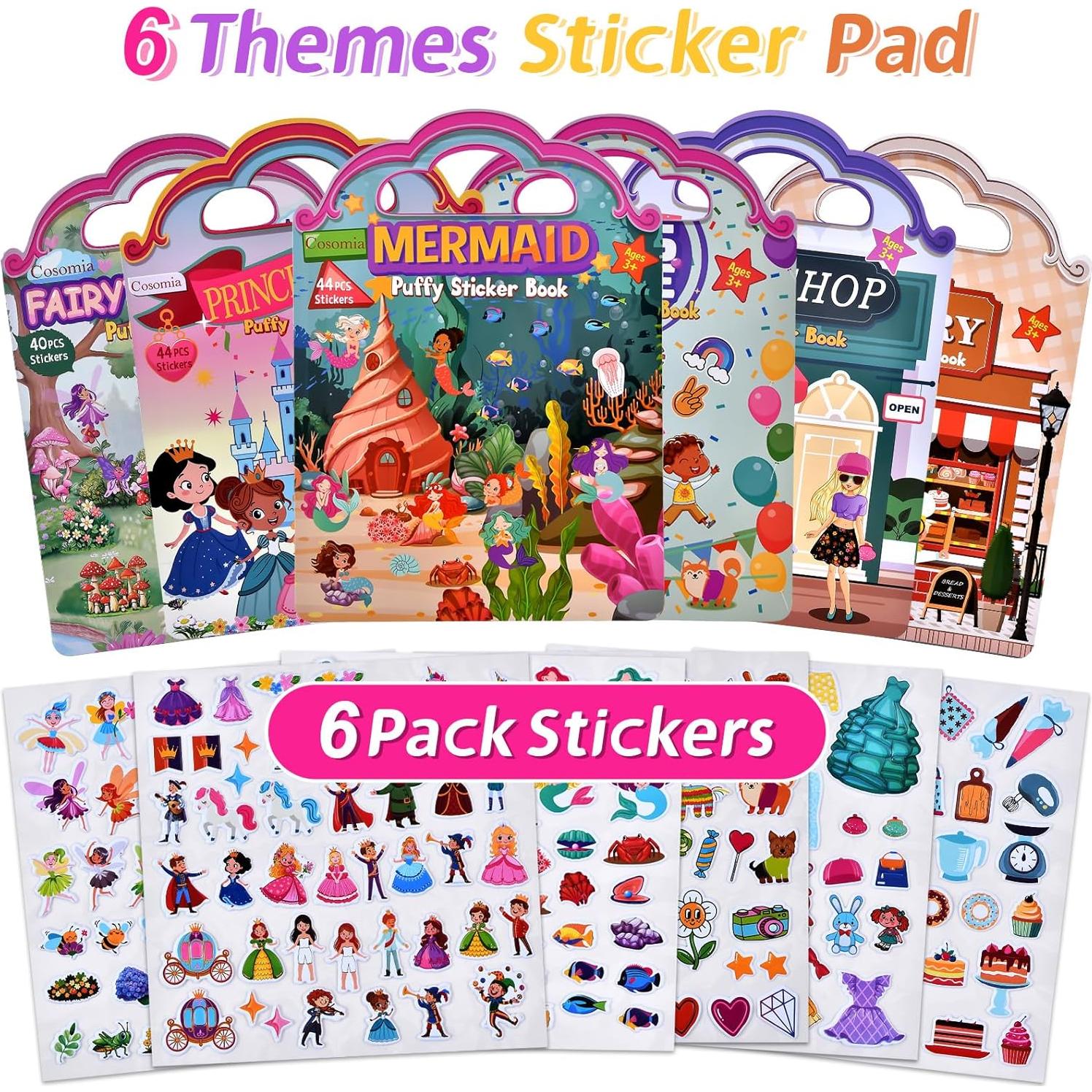 Set de Libros de Stickers Puffy Cosomia - 260 Stickers 3D