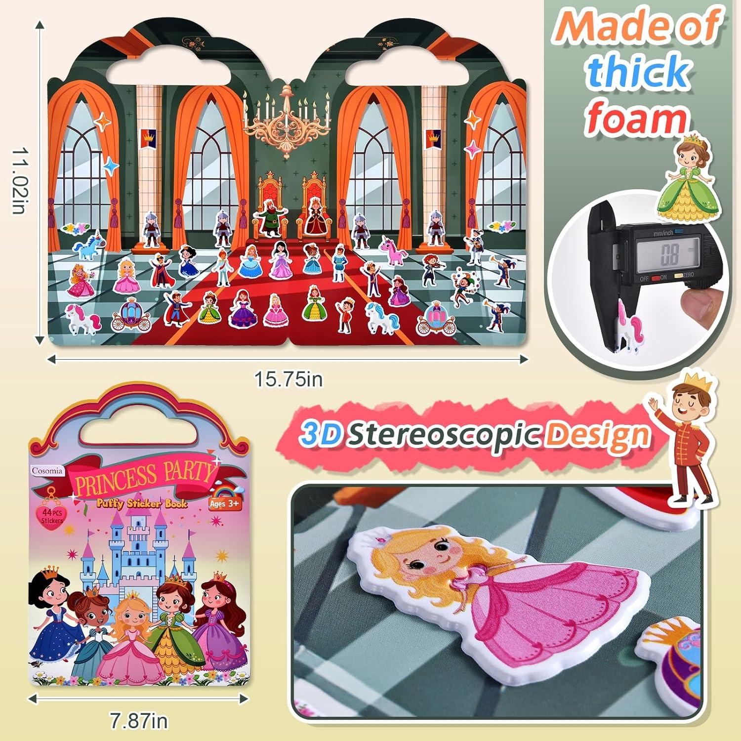 Set de Libros de Stickers Puffy Cosomia - 260 Stickers 3D