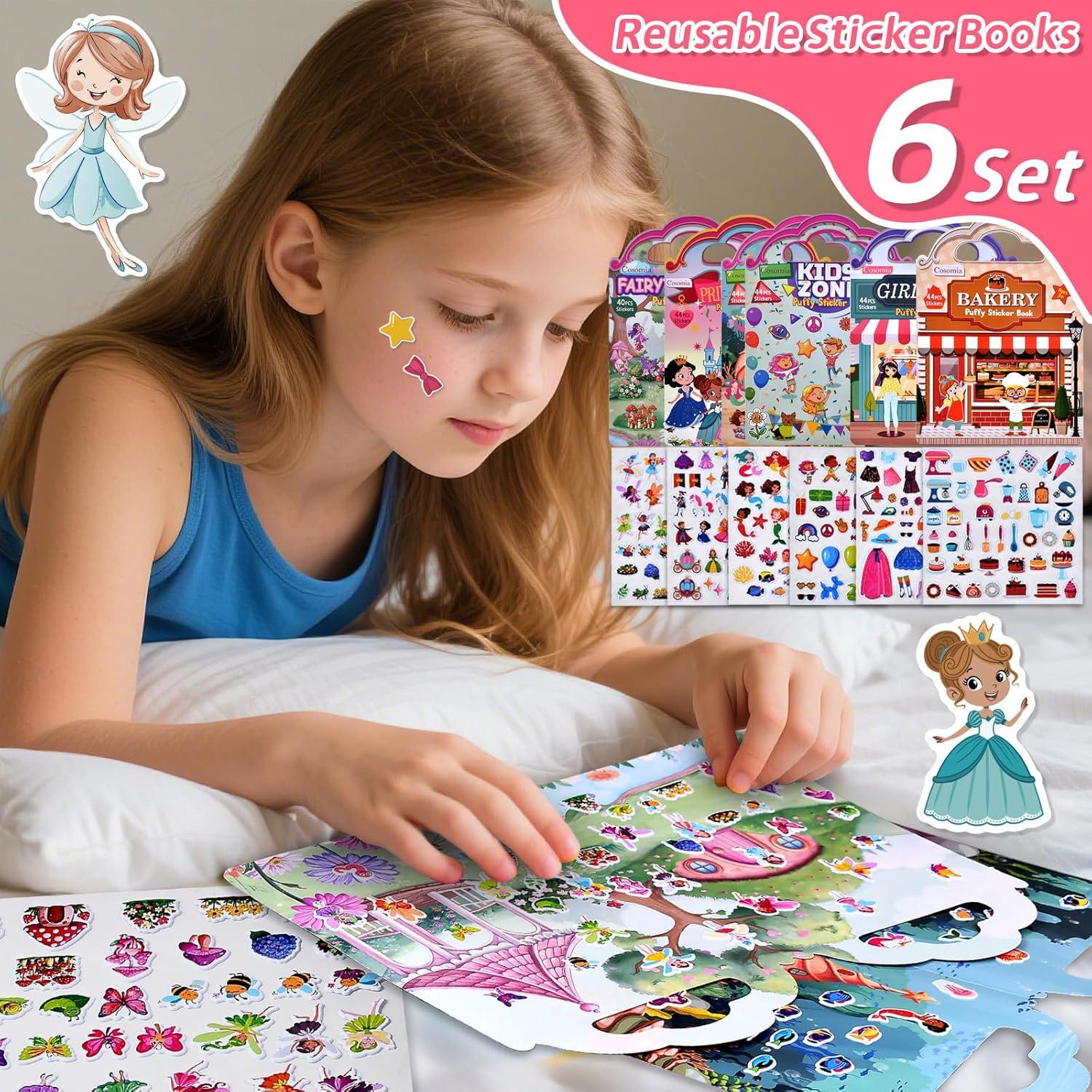 Set de Libros de Stickers Puffy Cosomia - 260 Stickers 3D
