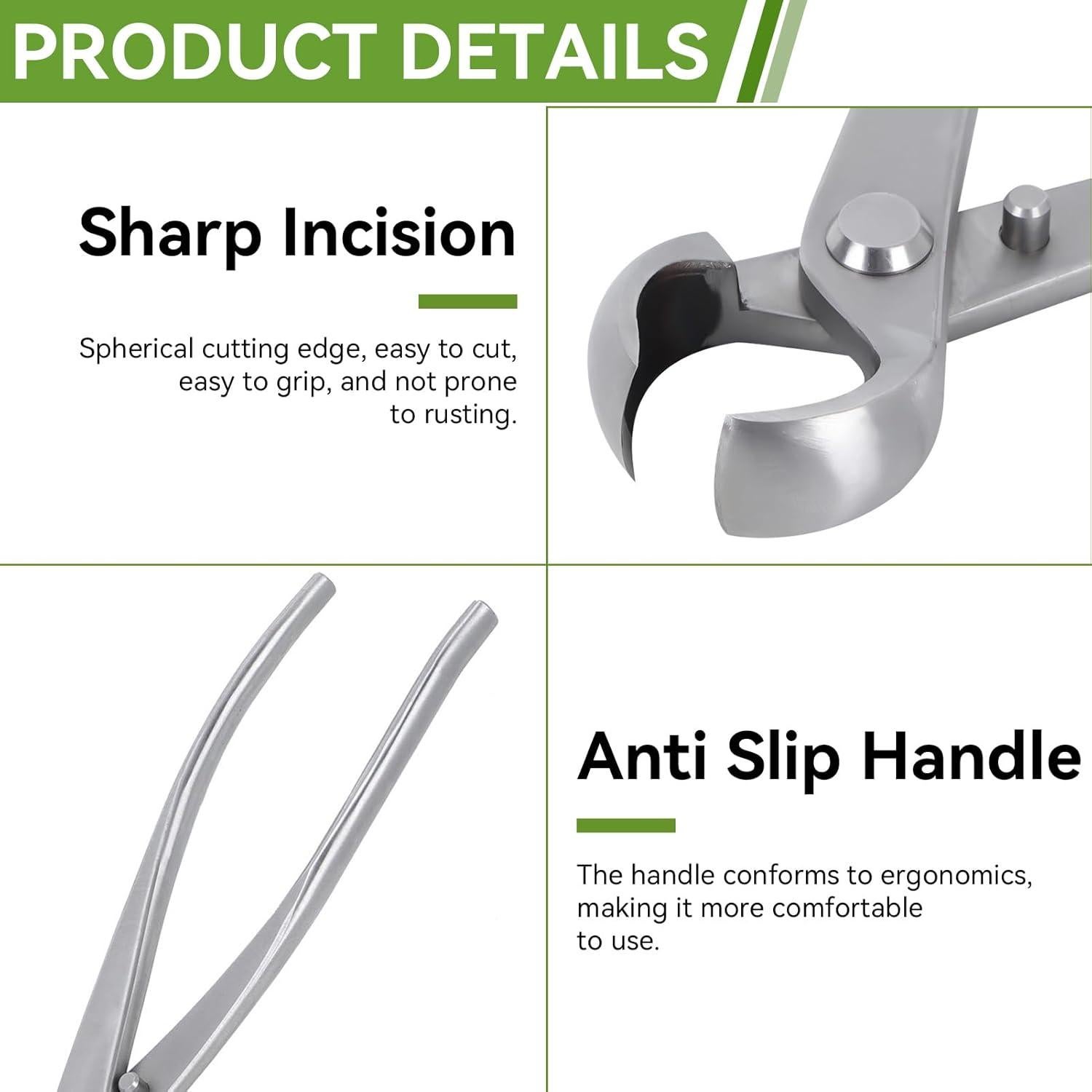 Cortador de Bonsái HERCHR 180mm Acero Inoxidable Ergonomico